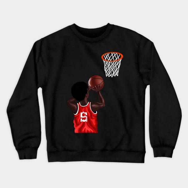 Basketball Print Crewneck Sweatshirt by Merchweaver